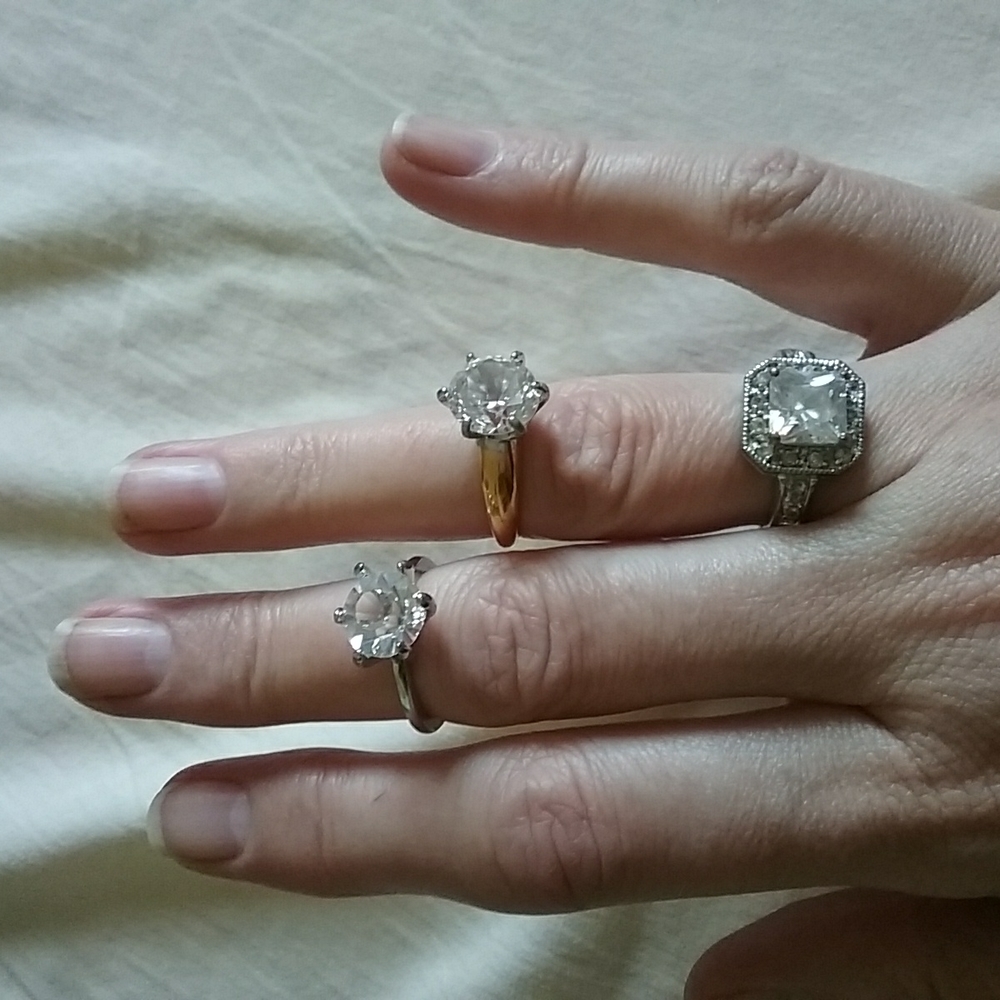Trio of costume rings